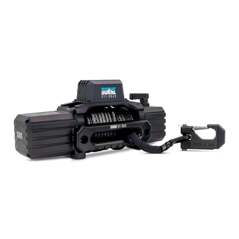 Borne Off-Road 10K Winch - Black Synthetic Rope 1
