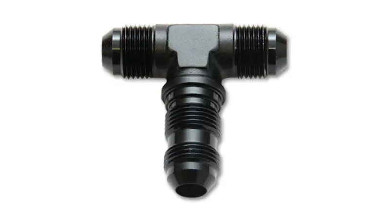 Vibrant -3An Bulkhead Adapter Tee Fitting - Anodized Black Only 1