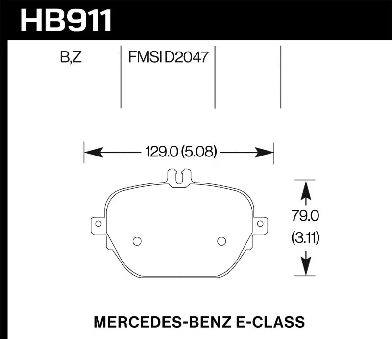 Hawk 17-18 Mercedes-Benz E43 Amg 4Matic 3.0L Performance Ceramic Street Rear Brake Pads 1