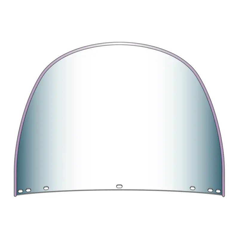 National Cycle Heritage Standard Top Rounded Replacement Beaded Windshield 7 Bolt-Clear 1