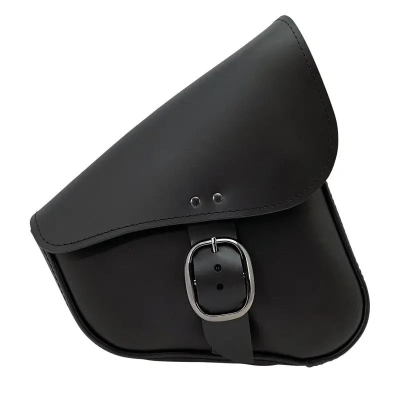 Willie & Max Hd Sportsters, Custom Hard Tails Leather Swingarm Bag Dual Shock W/Blk Buckle - Black 1