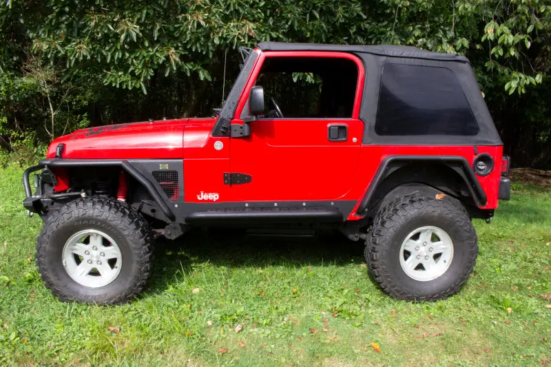 Fishbone Offroad 97-06 Jeep Wrangler Tj Steel Rock Slider - Black Textured Powdercoat 2