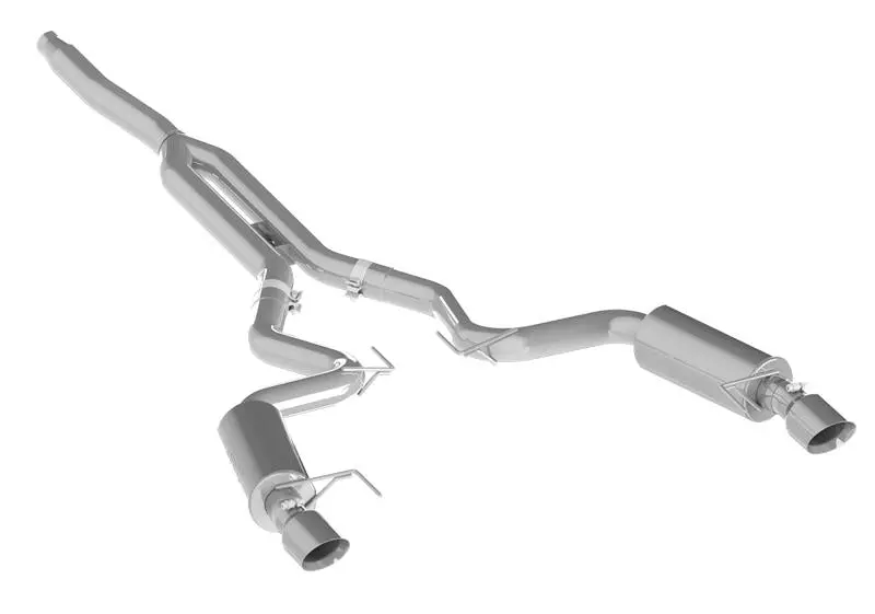 Mbrp 15-18 Ford Mustang Ecoboost 2.3L Alum 3In Cat Back Dual Split Rear Exit (Street Version) 1
