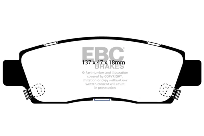 Ebc 07+ Buick Enclave 3.6 Greenstuff Rear Brake Pads 1