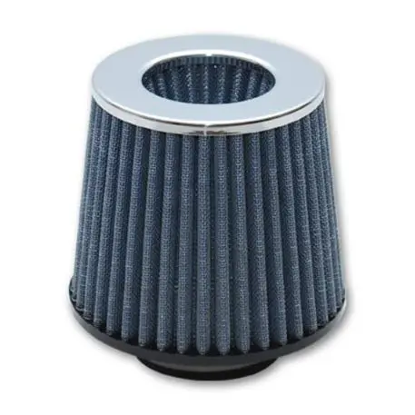 Vibrant Open Funnel Perf Air Filter (5In Cone O.D. X 5In Tall X 2.75In Inlet I.D.) Chrome Filter Cap 1
