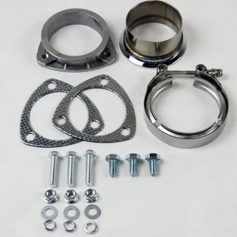 Granatelli 3In V-Band To Straight Connection Cutout W/Gaskets (3-Bolt) 1