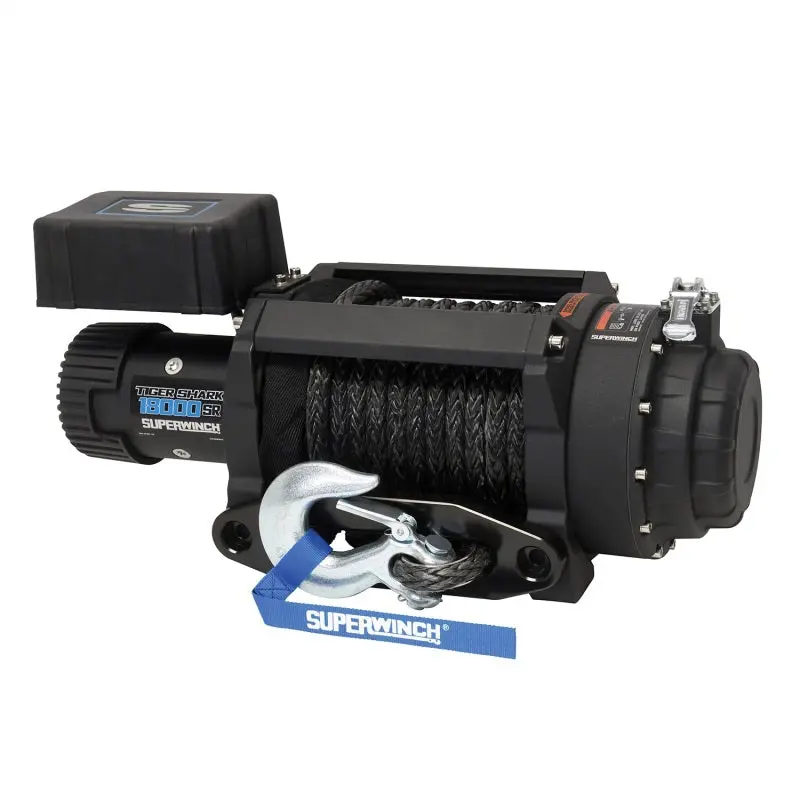 Superwinch 18000 Lbs 12V Dc 33/64In X 79 Ft Synthetic Rope Tiger Shark 18000Sr Winch 1