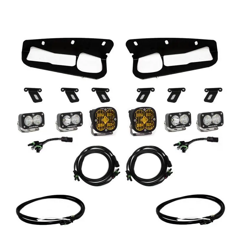 Baja Designs 2021+ Ford Bronco Amber Sae Fog Pocket Kit W/Upfitter 1