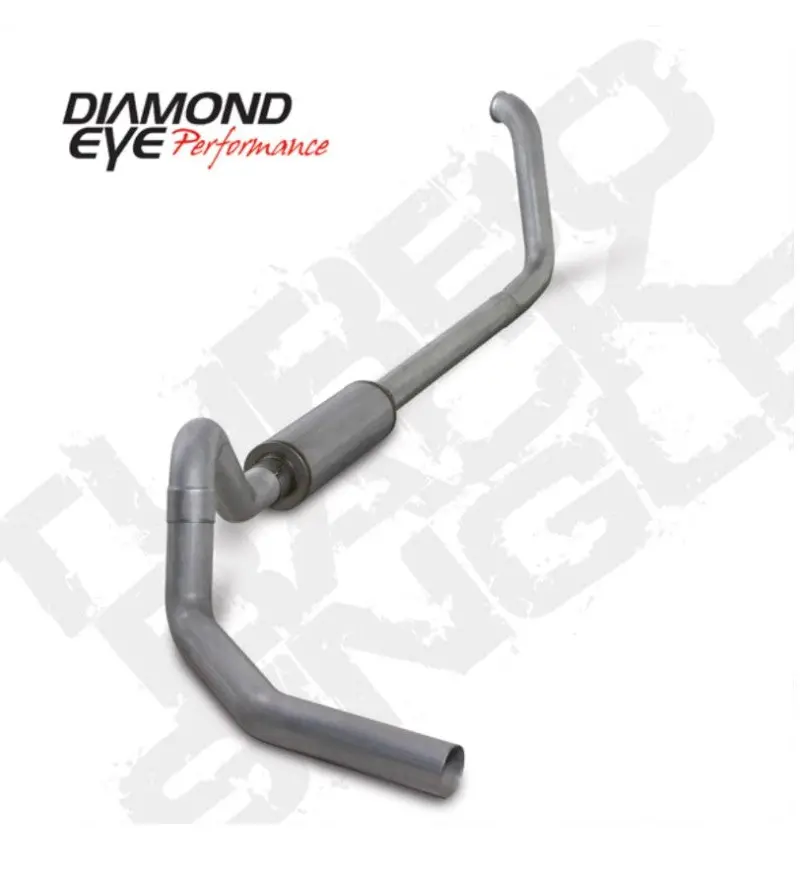 Diamond Eye Kit 4In Turbo Back Sgl Al: 00-03 Ford 7.3L F240/F350 Candc 1