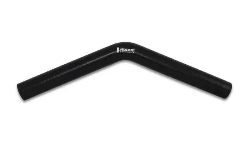 Vibrant 4 Ply Reinforced Silicone Elbow Connector - 1In Id X 8In Leg 45 Deg Elbow (Black) 1