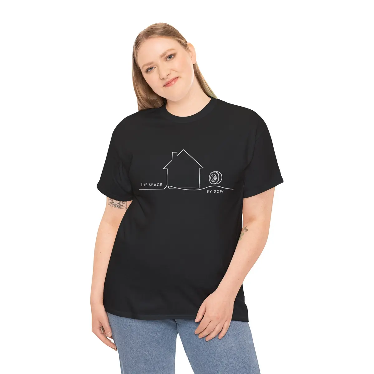 The Space By Sow Logo Unisex Cotton T-Shirt 5