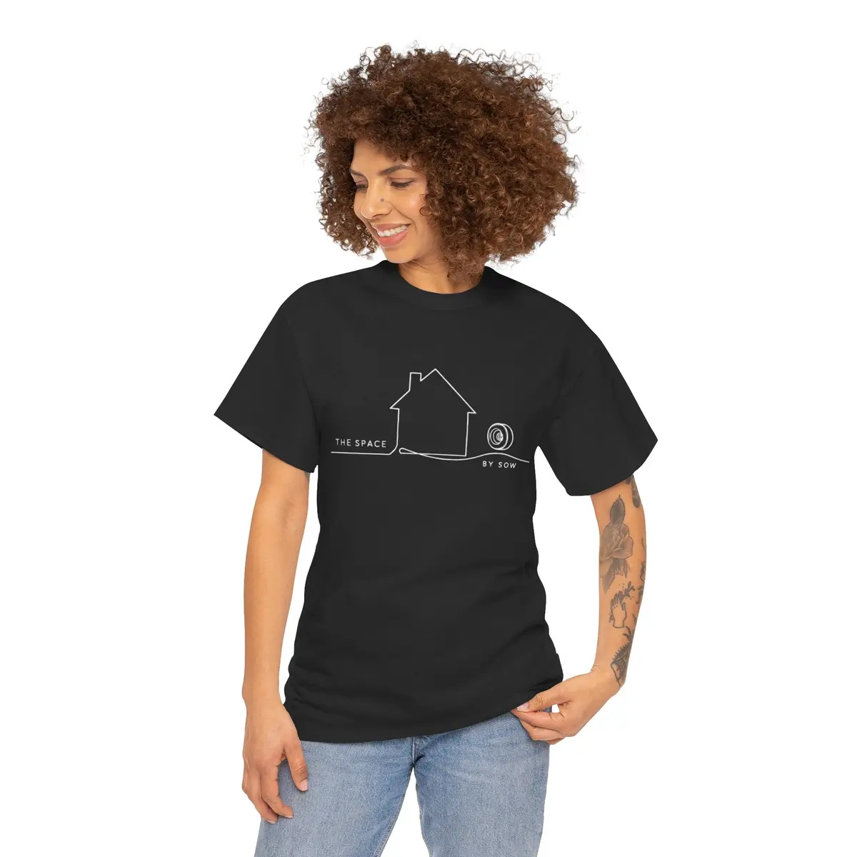 The Space By Sow Logo Unisex Cotton T-Shirt 3