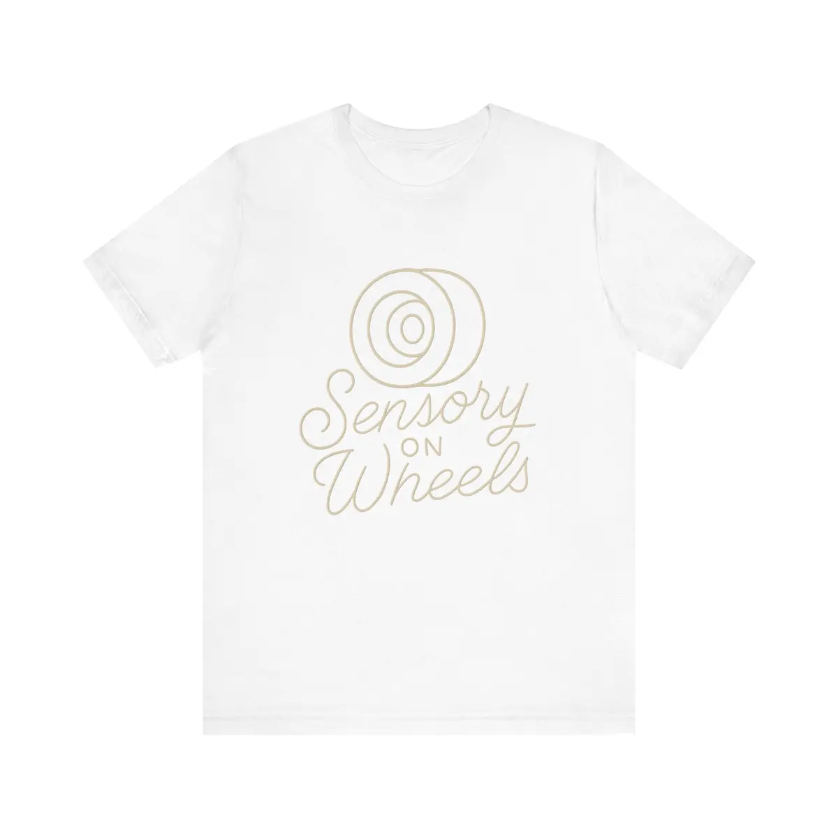 Unisex Tee Sensory On Wheels Logo Script Design 8