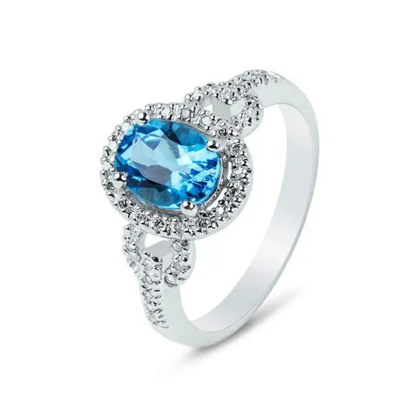Wedding Engagement Cubic Silver Band Ring 1