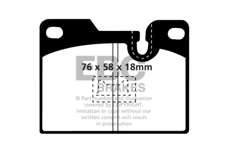 Ebc 79-88 Porsche 924 2.0 Turbo Yellowstuff Rear Brake Pads 1