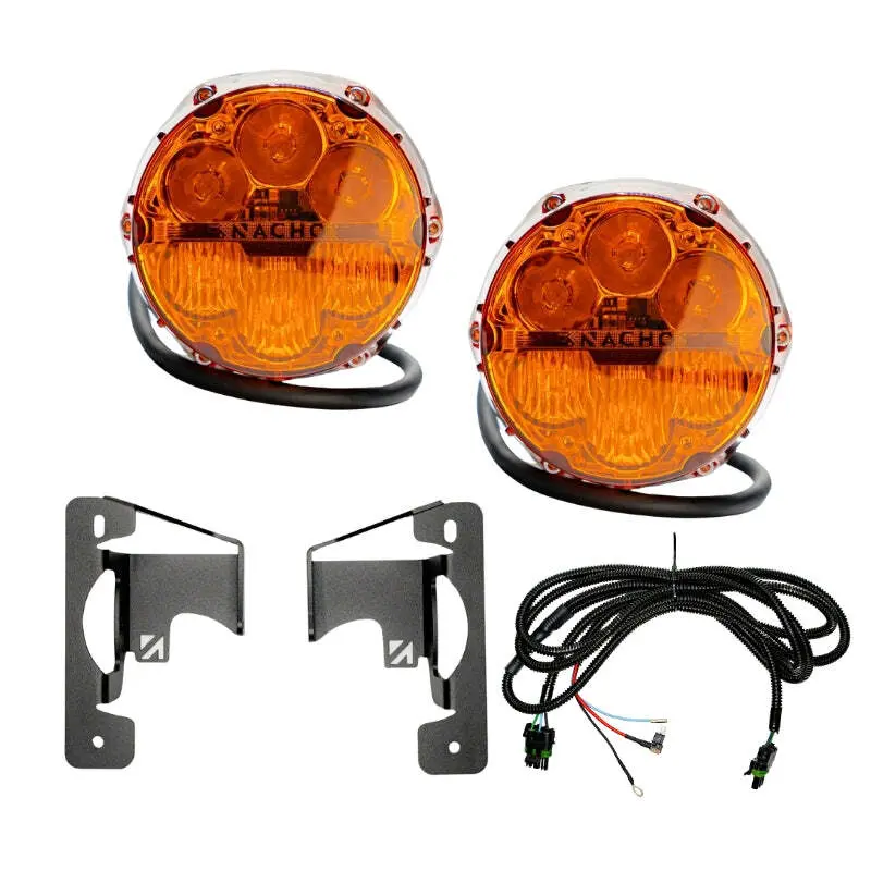 Nacho Lighting Jeep Jl/Jt Nacho Sae Only Amber Plug N Play Fog Light Kit (Bumper Kit) 1