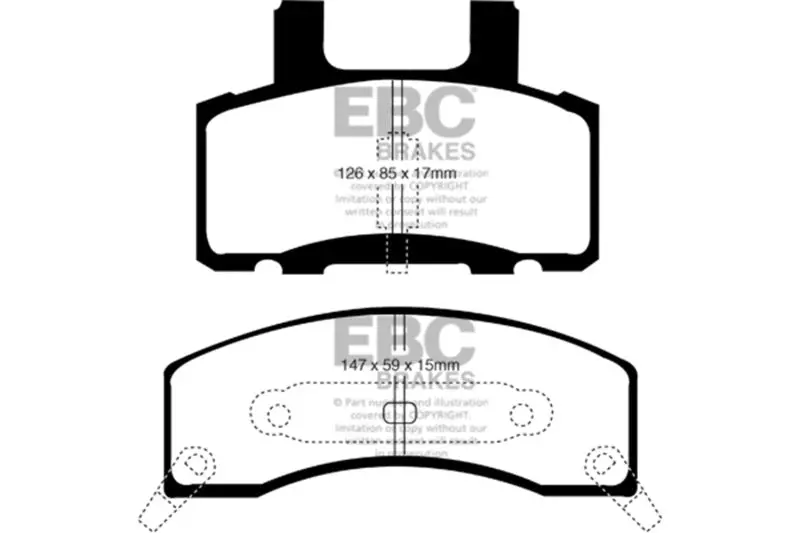 Ebc 90-93 Chevrolet C20 8600 Lb Yellowstuff Front Brake Pads 1