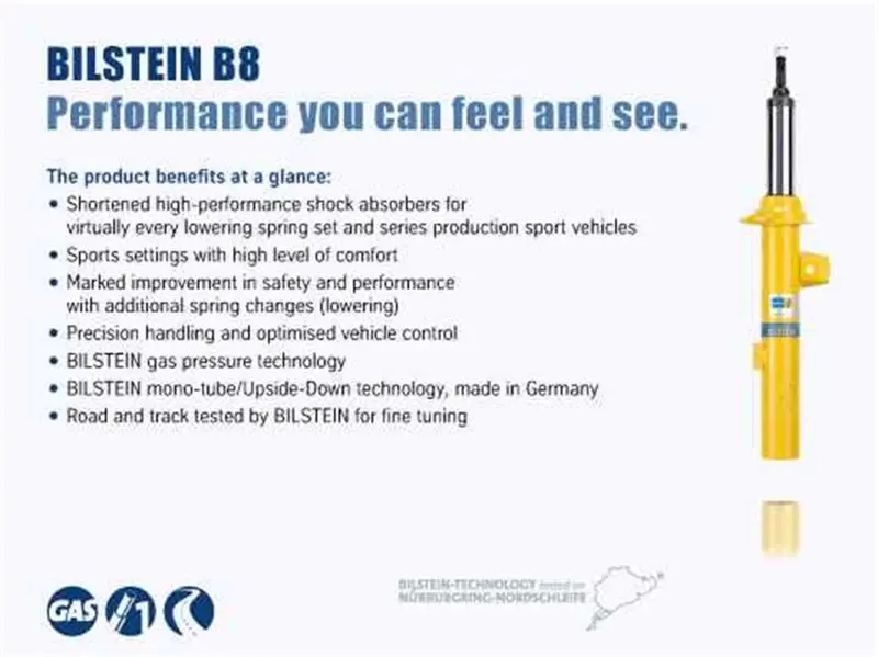Bilstein B8 5112 Series 17-18 Ford F250 14Mm Monotube Suspension Leveling Kit 1