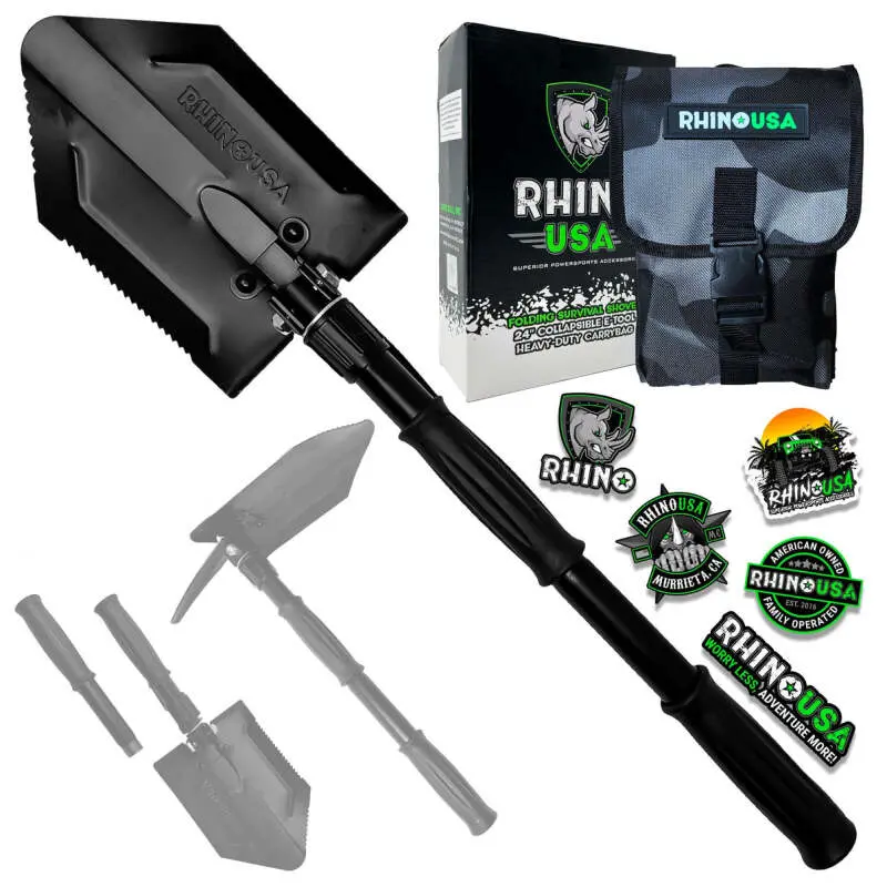 Rhino Usa Straight Handle Recovery Shovel W/Pick 1