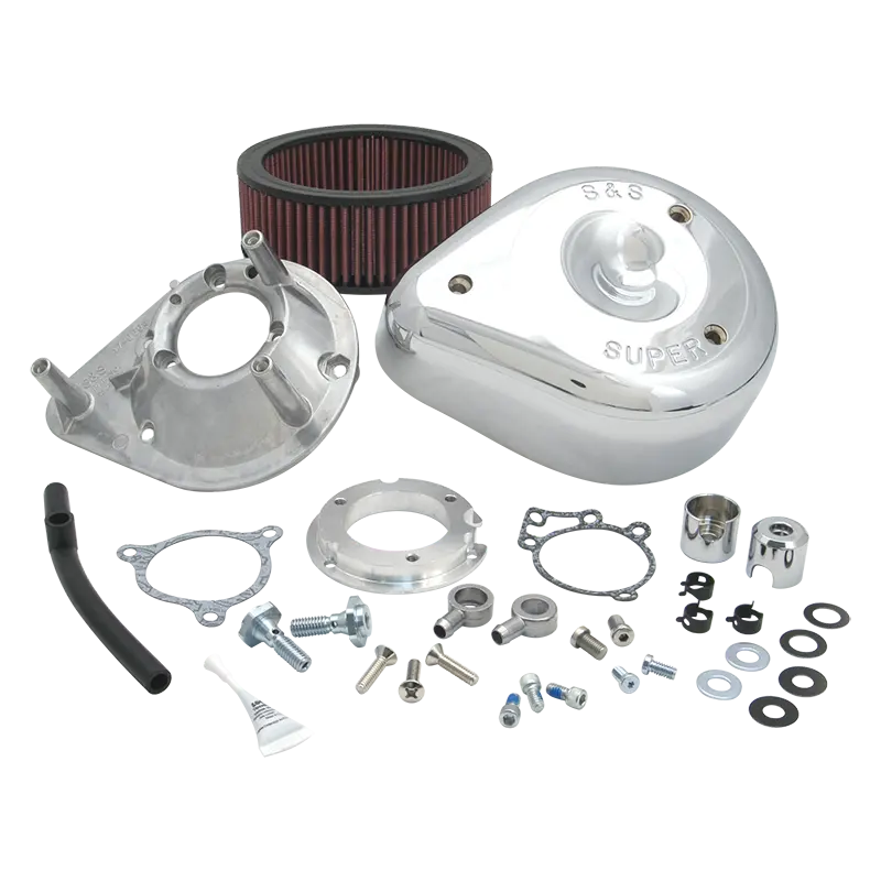 S&S Cycle 08-17 Tri-Glide/Cvo Stock-Bore Throttle By Wire Models Teardrop Air Cleaner Kit - Chrome 1