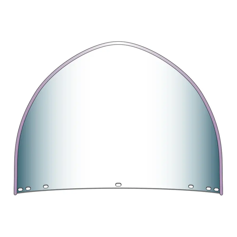 National Cycle Heritage Peaked Top Replacement Beaded Windshield 7 Bolt-Clear 1