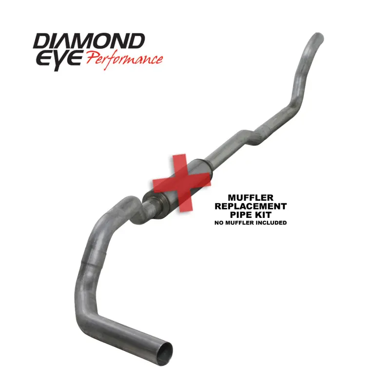 Diamond Eye Kit 4In Tb Mflr Rplcment Pipe Sgl Al: 2-Wheel Drive Only 89-93 Dodge Cummins 5.9L 1