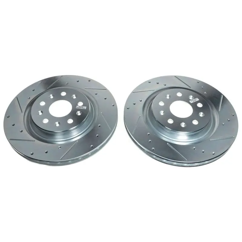Power Stop 20-21 Chevrolet Corvette Rear Evolution Drilled & Slotted Rotor - Pair 1