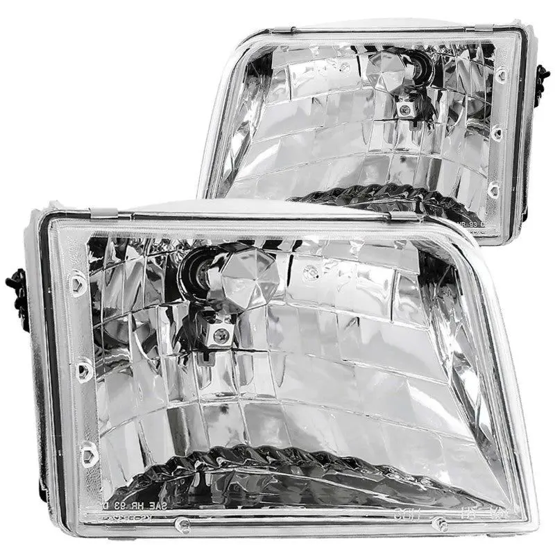 Anzo 1993-1997 Ford Ranger Crystal Headlights Chrome 1