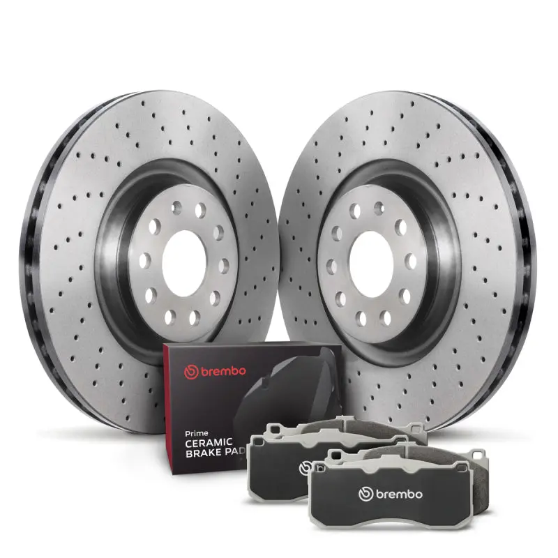 Brembo Oe 15-20 Audi A3/2014 Volkswagen Golf Front Disc Brake Kit 1