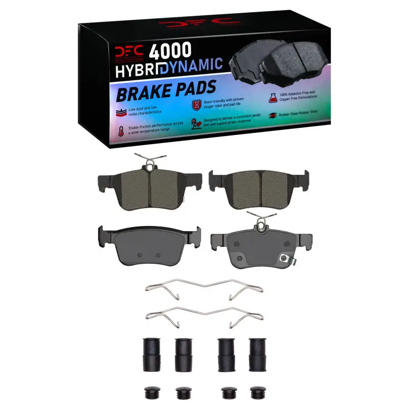 Dfc 16-26 Honda Civic Rear 4000 Hybridynamic Brake Pads And Hardware Kit 1
