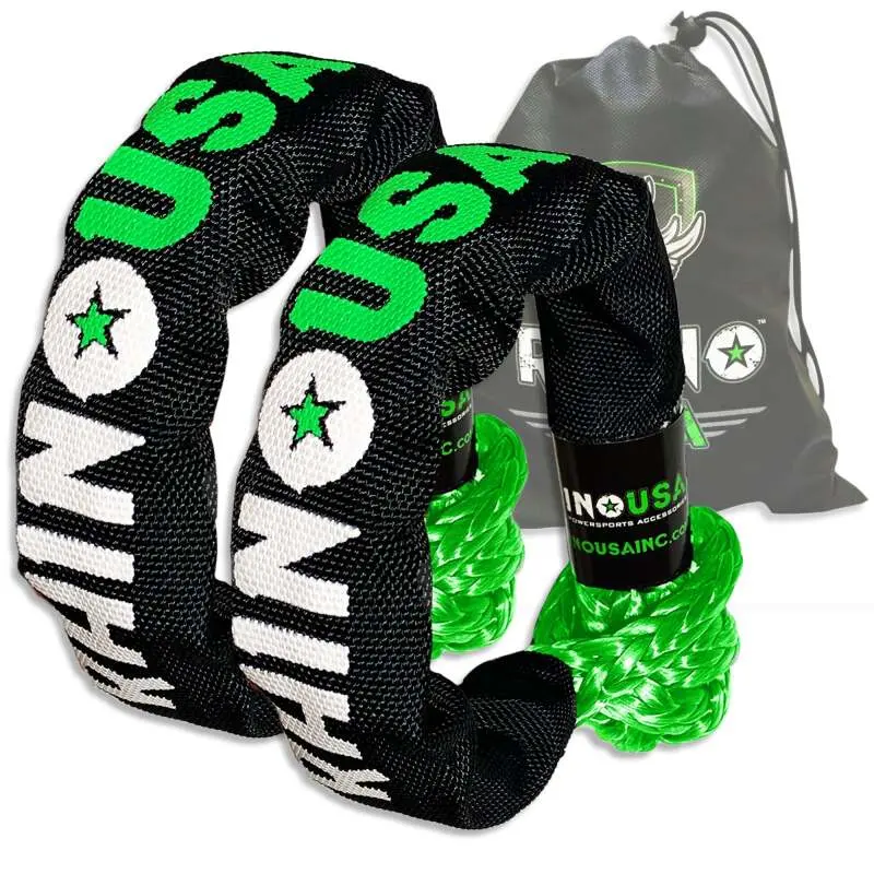 Rhino Usa Synthetic Soft Shackles Green (2-Pack) 1