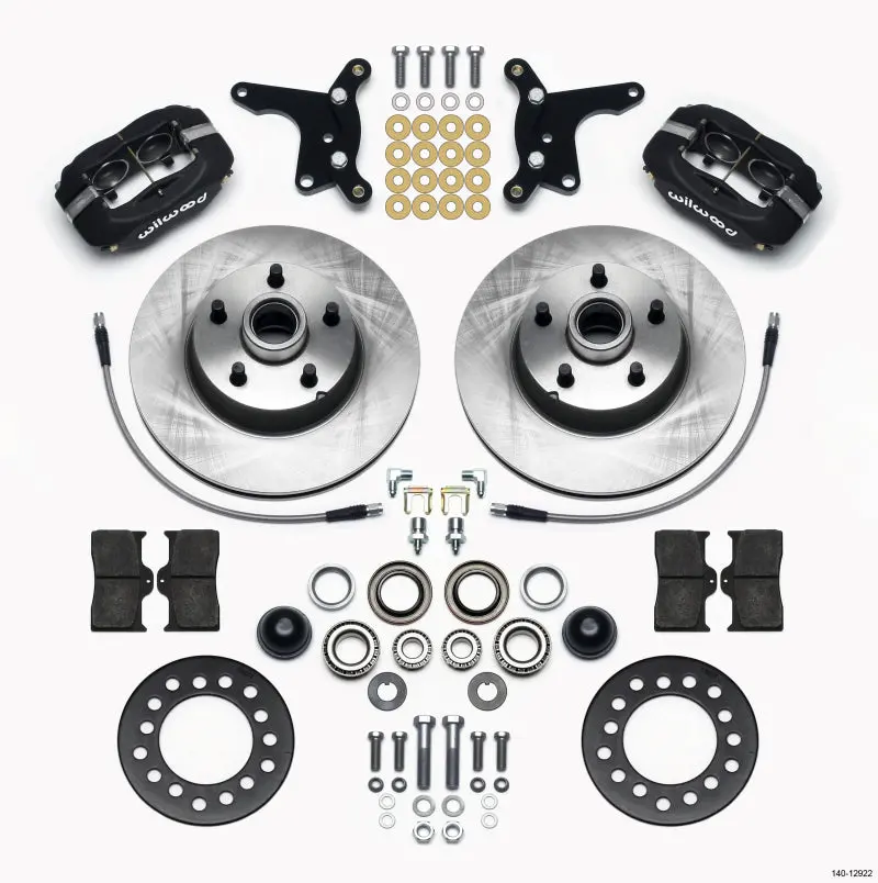 Wilwood Forged Dynalite Front Kit 11.28In 1 Pc Rotor&Hub Ford 1954-1956 1