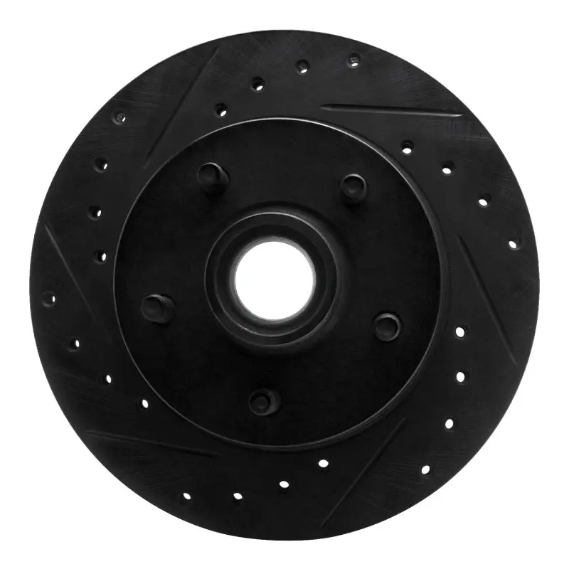 R1 83-94 Ford Ranger (Usa/Canada) Front Left Drilled & Slotted Black Brake Rotor 1
