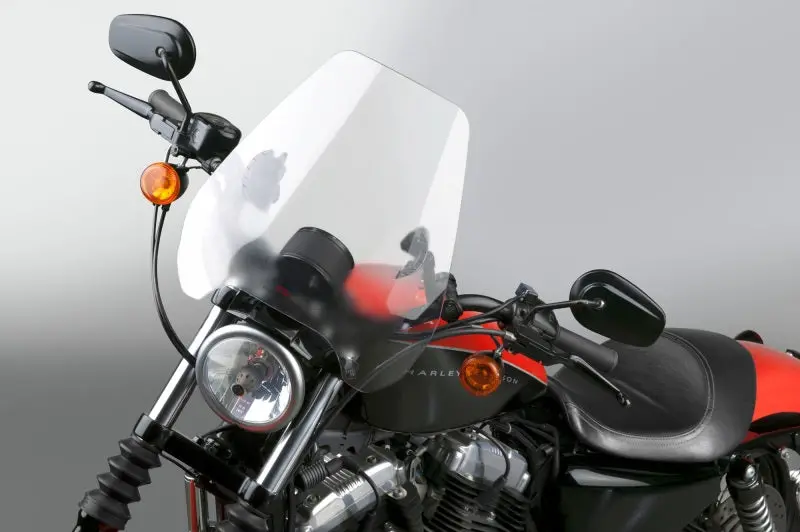 National Cycle Deflector Screen W/ Handlebar 1 In. Quick Set - Clear 1