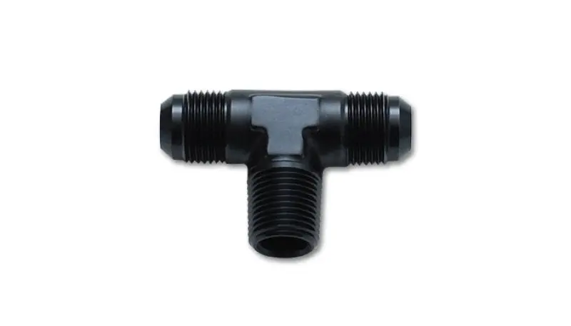 Vibrant -6An X 1/4In Npt Flare To Pipe Tee Adapter Fitting - Aluminum 1