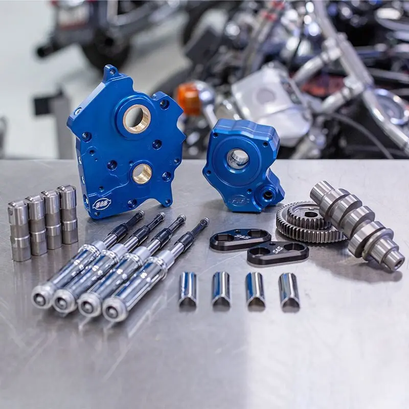 S&S Cycle 2017+ M8 Models Gear Drive 475G Cam Chest Kit W/ Chrm Pushrod Tubes - Oil Cooled Incl. Vvt 1