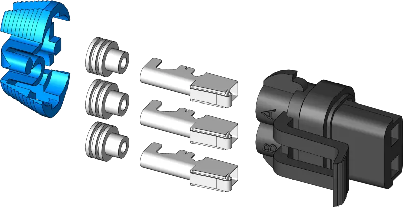 Kfi Wire Harness Female End Plug 1