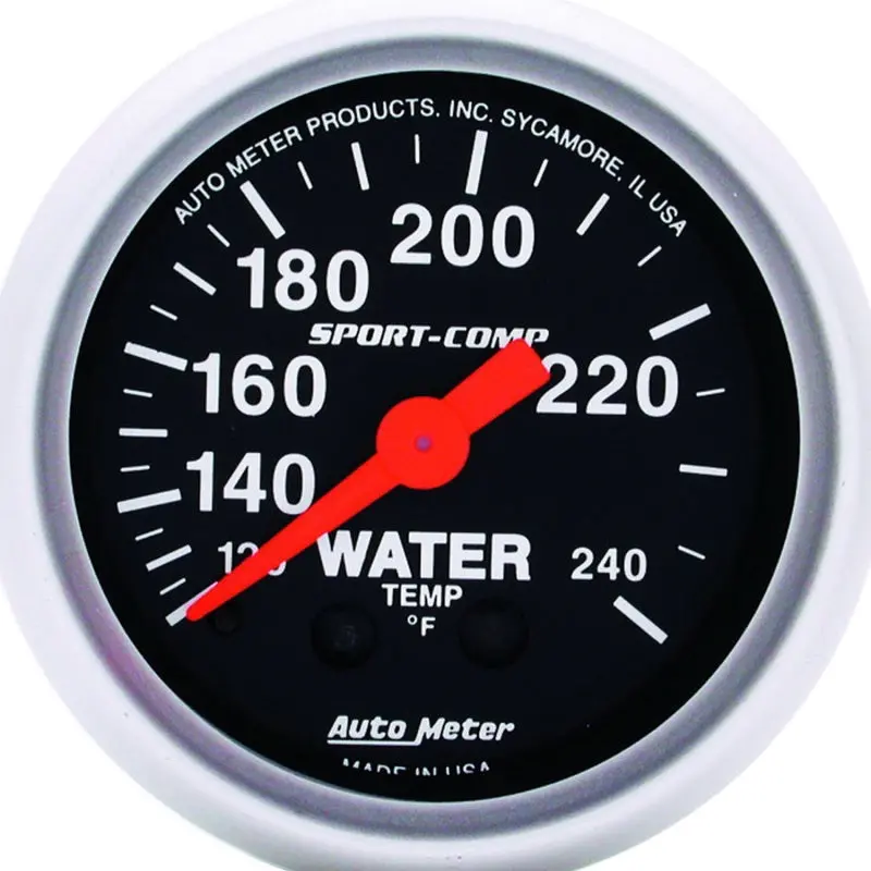 Autometer Sport-Comp 52.4Mm 120-240 F Mech 2In Water Temp 1