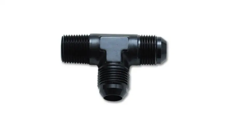 Vibrant -6An X 1/4In Npt Flare To Pipe On Run Tee Adapter Fitting - Aluminum 1
