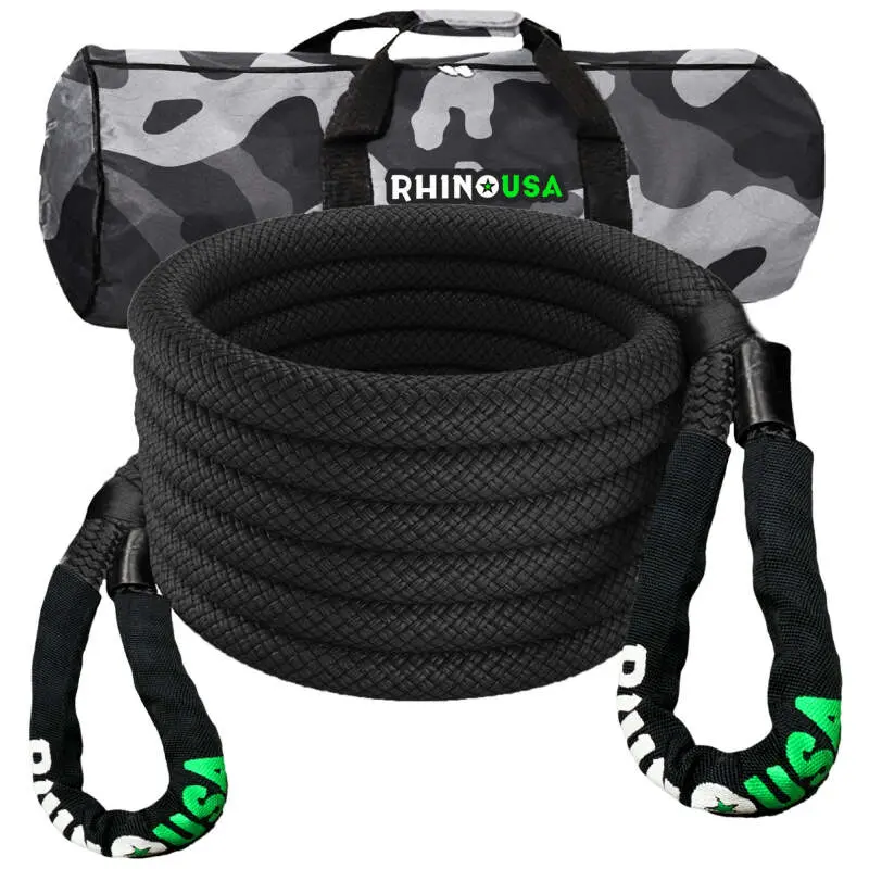 Rhino Usa Kinetic Energy Recovery Rope (1.25In X 30Ft) Black 1