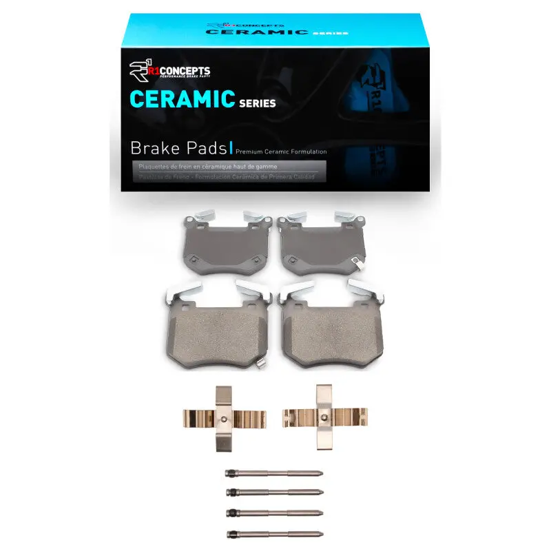 R1 2018-2025 Genesis G70 Rear R1 Ceramic Pads & Hardware Kit 1