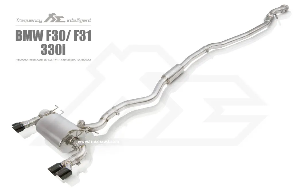 Fi Exhaust Bmw F30 320I/330I B48 Front Pipe + Mid Pipe + Valvetronic Muffler + Tips 1