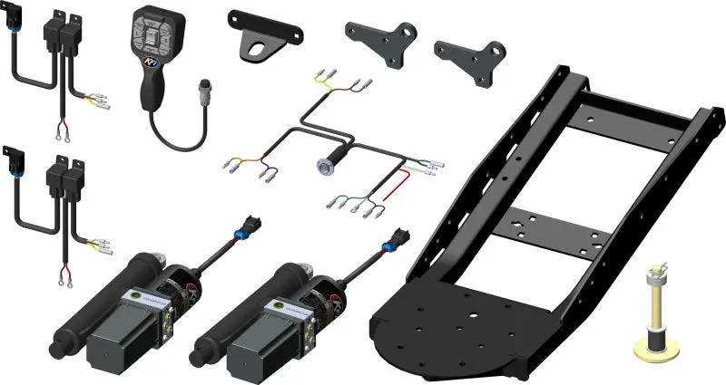 Kfi V-Plow Actuator Tube Kit W/ Hand Remote 1