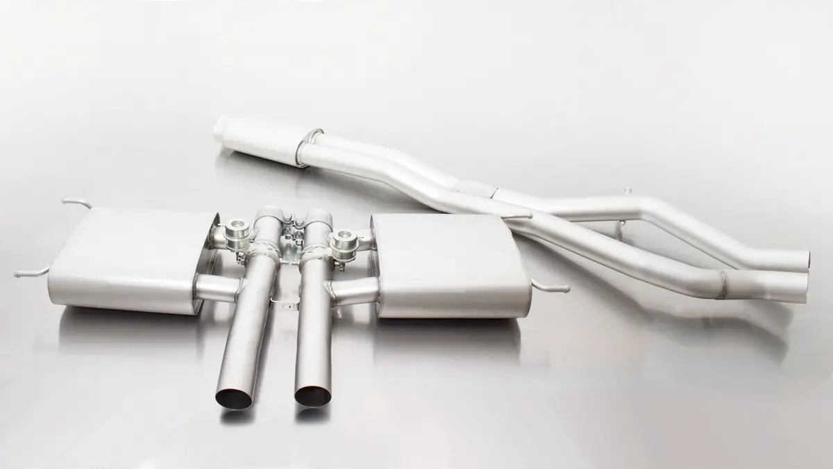 Remus Sport Exhausts Cat-Back-System Resonated Front Section With 2 Vacuum Operated Valves For Jaguar F-Type 1