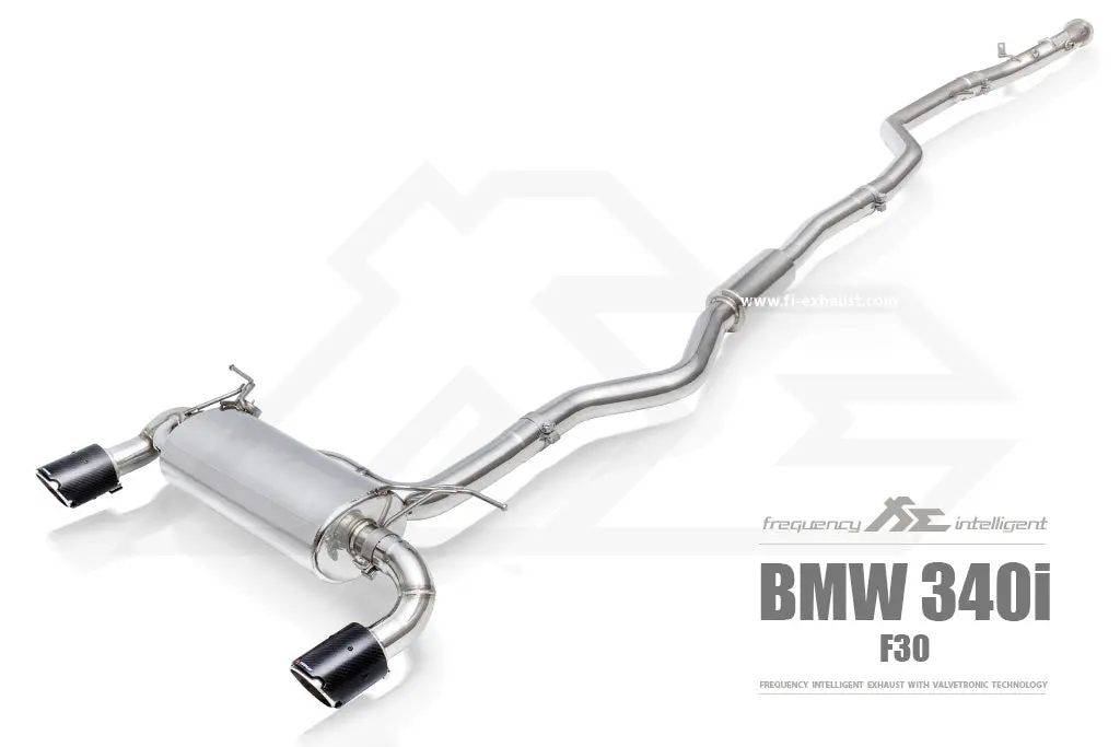 Fi Exhaust Bmw F30 340I B58 Front Pipe + Mid Pipe + Valvetronic Muffler + Tips 1