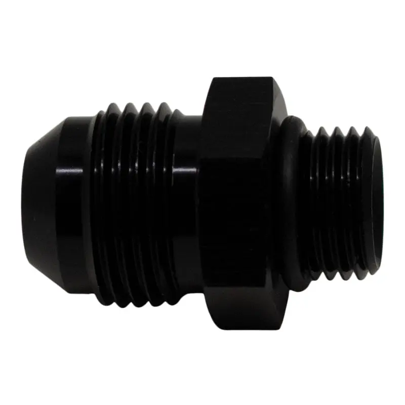 Deatschwerks 6An Orb Male To 8An Male Flare Adapter (Incl O-Ring) - Anodized Matte Black 1