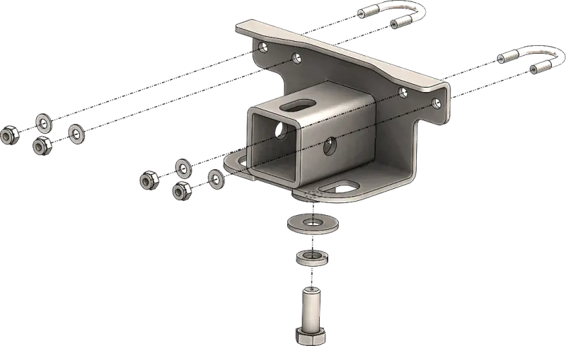 Kfi 16+ Yamaha Kodiak 700 4X4/ 09-14 Grizzly 550/ 07-18 Grizzly 700 2 In. Receiver Hitch Rear 1