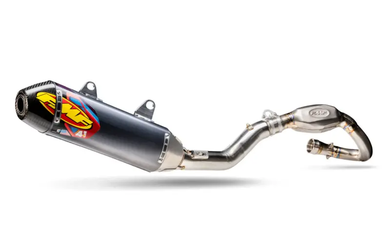 Fmf Racing Kawasaki Kx450f 2024 Ss Alum Factory 4.1 Rct W/ R. Carbon Cap Comp System W/ Ss Mb Header 1