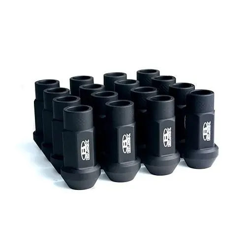 Blox Racing Street Series Forged Lug Nuts - Flat Black 12 X 1.5Mm - Set Of 20 (New Design) 1