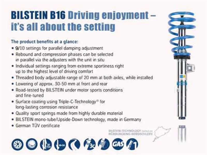 Bilstein B16 (Pss10) 13-15 Bmw 320I/13-14 328I/335I /14-15 428I/435I Front & Rear Perf Susp System 1